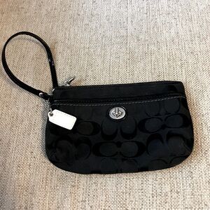 Black coach wristlet